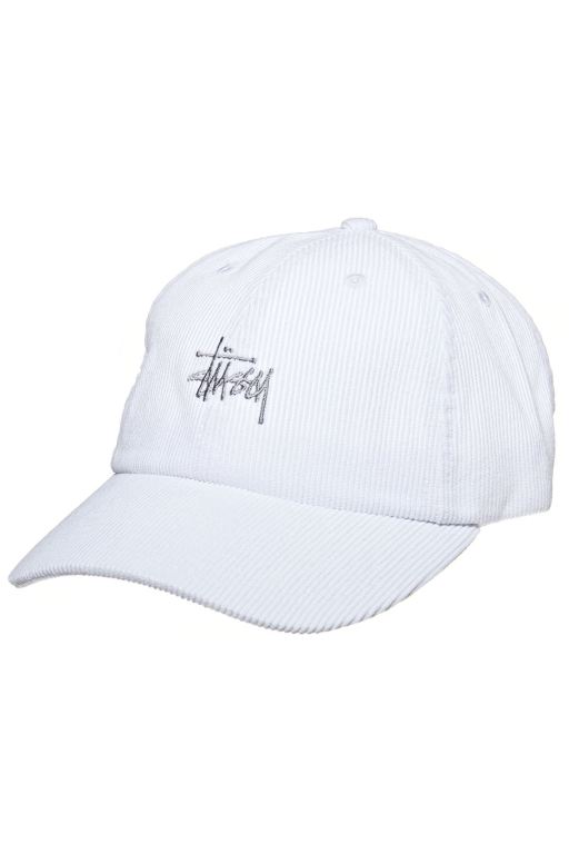 Stussy Mens Graffiti Cord Low Pro Hats White - MIXDP0198